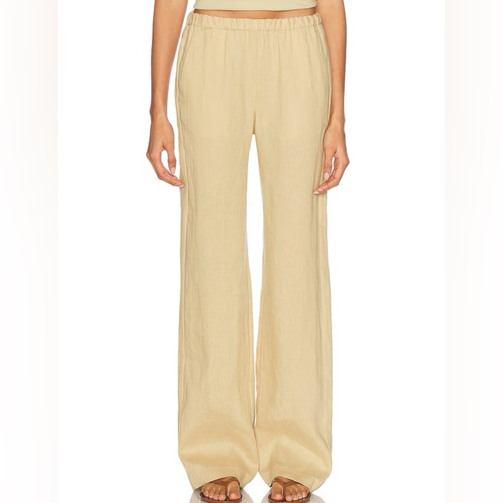 💛Enza Costa everywhere linen pant in color blonde. Size XS. Brand new with tags.